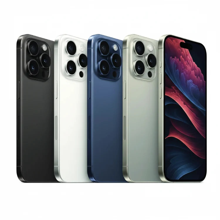 Apple iPhone 15 Pro - 128GB, 256GB, 512GB, 1TB - Black, White, Blue, Natural Titanium - Excellent - Refurbished