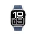 Apple Watch Series 10 GPS + Cellular 46mm Silver Aluminium Case with Denim Sport Band - AU Version