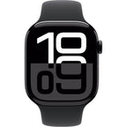 Apple Watch Series 10 46mm Jet Black Aluminium Case GPS + Cellular Sport Band - AU Version Apple