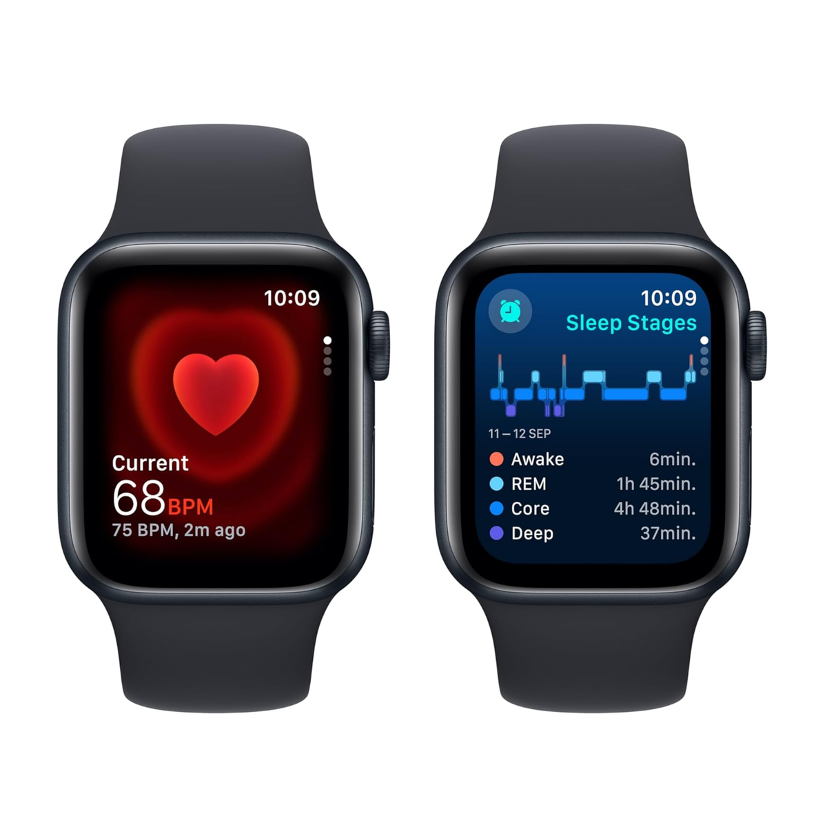 Apple Watch SE 2nd Gen GPS 44mm Midnight Aluminium Case - AU Version ( Grade - A ) Apple