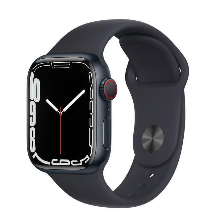 Apple Watch Series 7 GPS 41mm GPS - Midnight Aluminum Case with Black Sport Band - Pristine - Refurbished