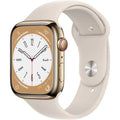 Apple Watch Series 8 GPS + Cellular 45mm Aluminum Case w/ Sport Band - Gold- Pristine Refurbished - AU Version