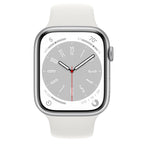Apple Watch Series 8 GPS + Cellular, 45mm Silver Aluminium Case with S/M White Sport Band - Pristine - Refurbished Apple