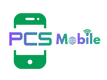 A digital logo featuring a green smartphone outline with the text 'PCS Mobile' in purple, blue, and green, on a solid white background.