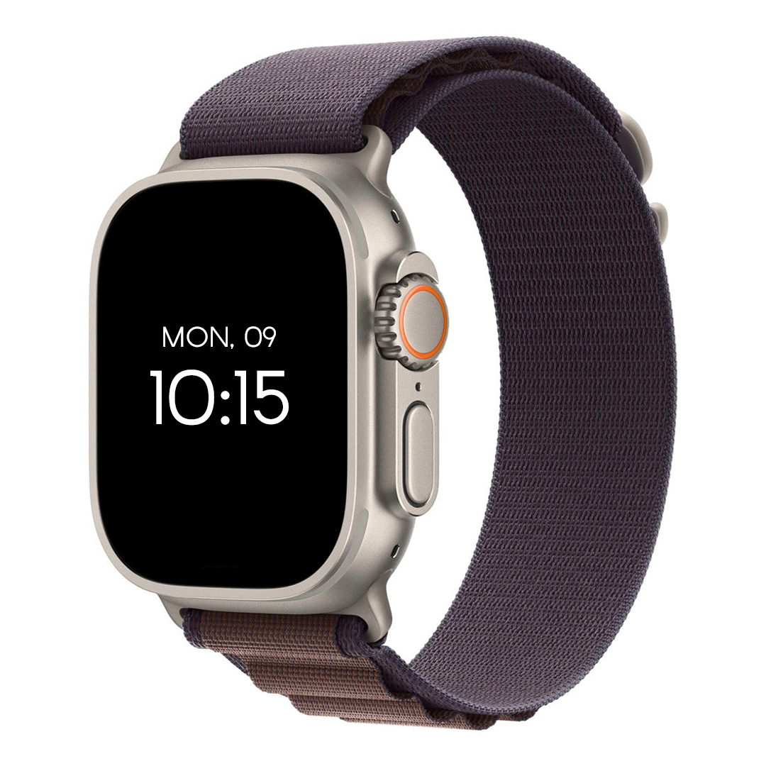 Apple Watch Ultra 2 49mm GPS + Cellular Titanium Case w/ Indigo Alpine Loop Medium - Pristine - Refurbished (AU Version)