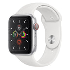 Refurbished Apple Watch Series 5 Silver angled front view