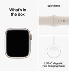 Apple Watch Series 9 41mm GPS + Cellular Starlight Aluminium Case with Starlight Sport Band (S/M) (Opened Never Used) (Copy) Apple
