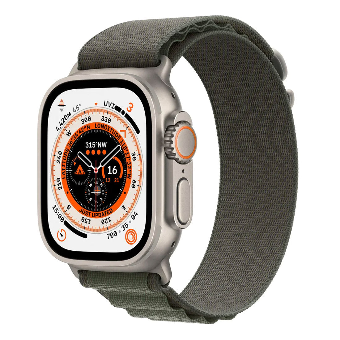 Apple Watch Ultra 49mm Titanium Case GPS + Cellular with Green Alpine Loop - Refurbished (Grade-A) (Copy) Apple